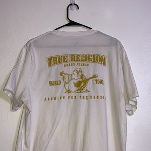 True Religion Gold on White Men’s T-shirt.